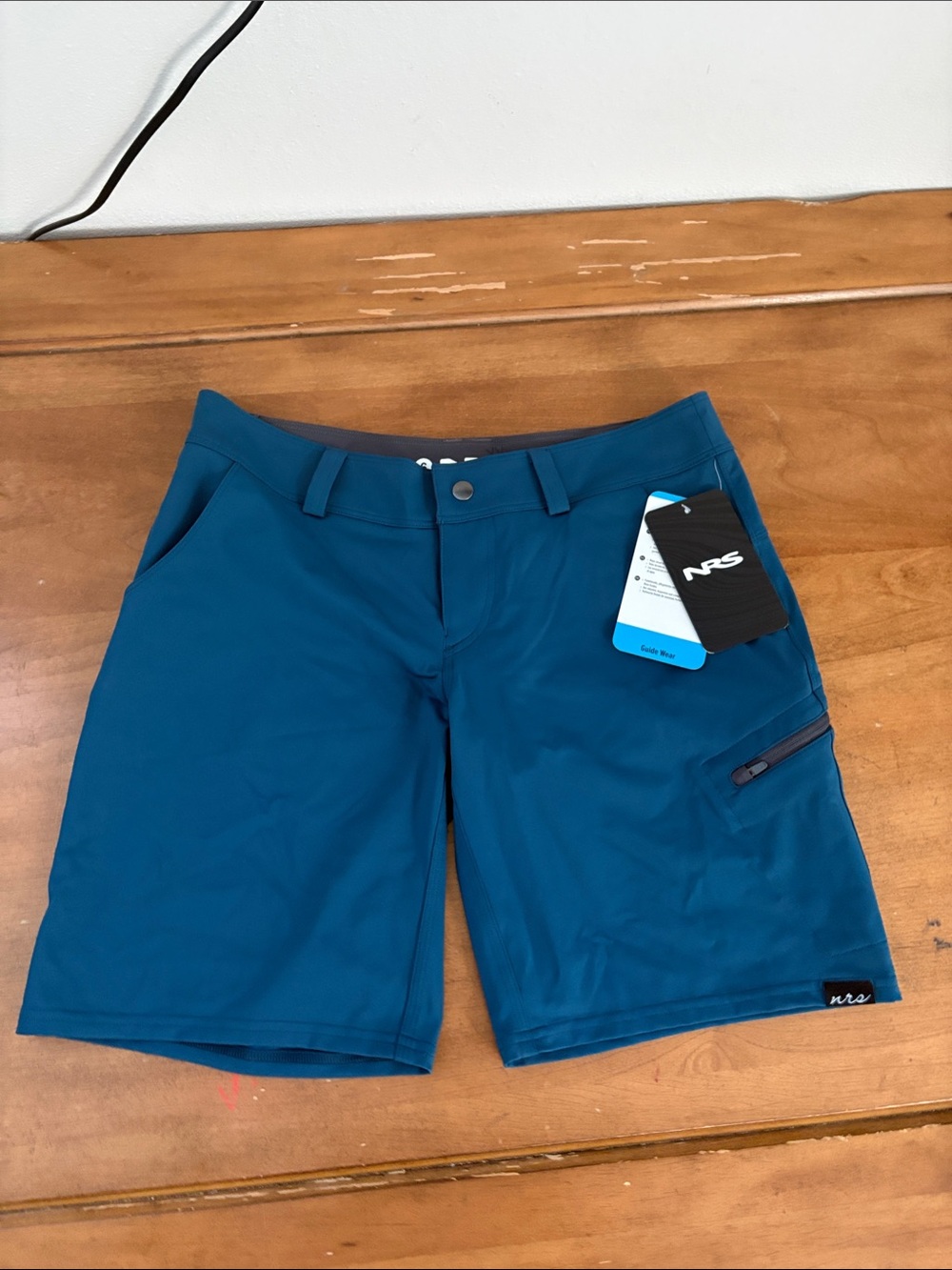 NRS NWT Teal Blue Outdoor Guide Shorts Size 6